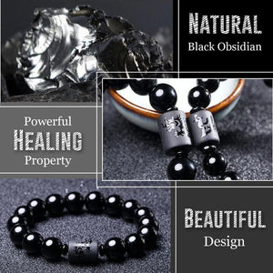 MaGny® Anti-Swelling Dragon Black Obsidian Bracelet